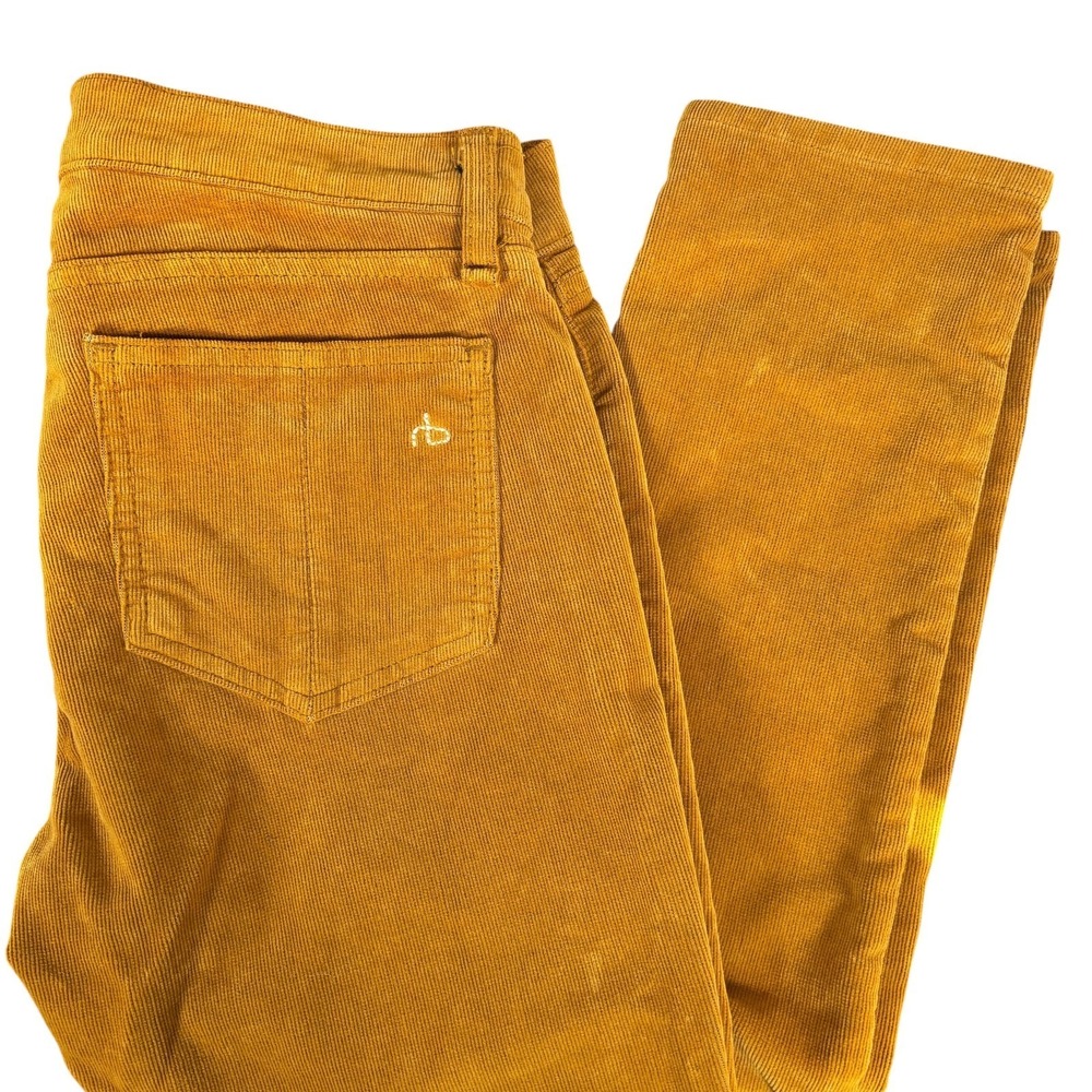 Rag & Bone Modele‎ Skinny Jeans Corduroy Velvet Saffron Gold Stretch Womens 26